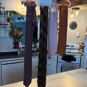 Source Unknown Men's Tie Collection - Floral and Geometric Patterns